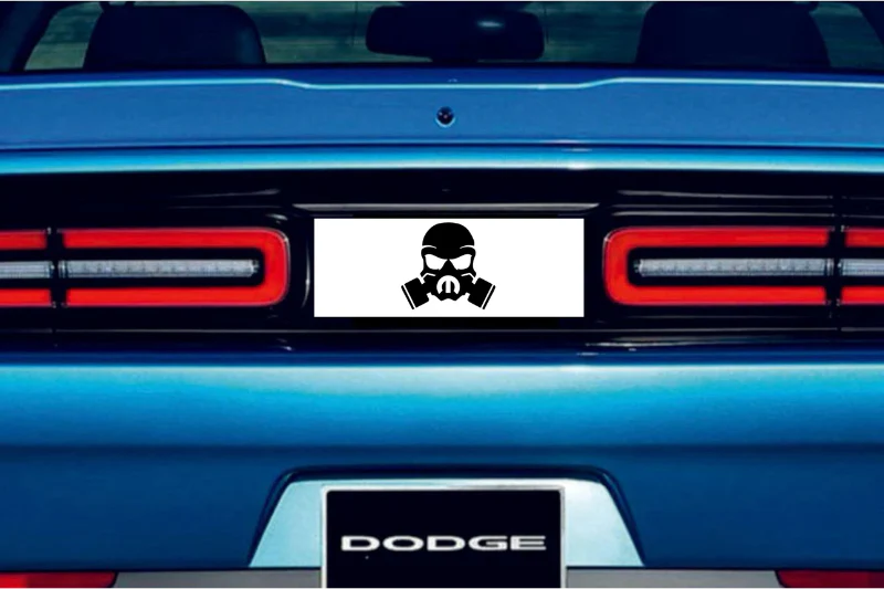 Dodge Challenger trunk rear emblem between tail lights with Lethal Mopars logo - Image 2