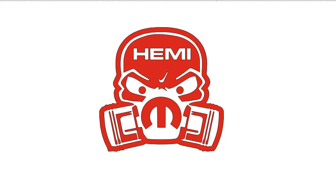 Dodge Challenger trunk rear emblem between tail lights with Mopar Hemi Piston Gas logo - Image 2