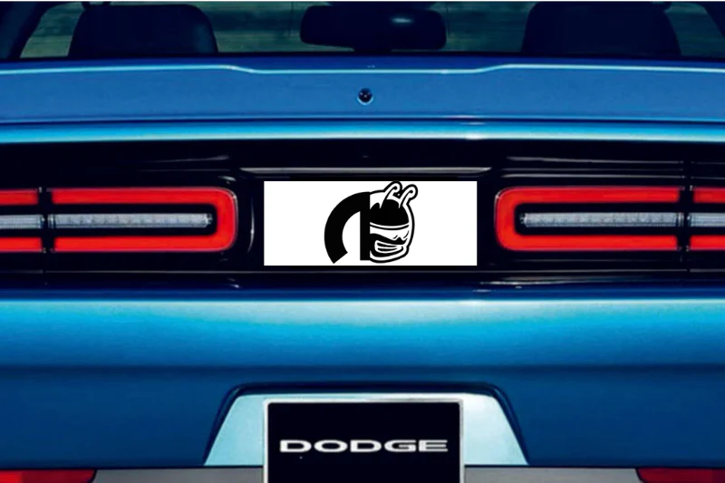 Dodge Challenger trunk rear emblem between tail lights with Mopar Scat Pack logo - Image 2