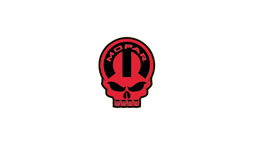Dodge Challenger trunk rear emblem between tail lights with Mopar Skull logo (type 12)