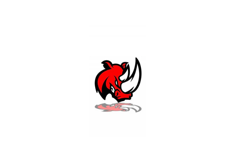 Dodge Challenger trunk rear emblem between tail lights with Rhino logo