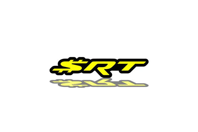Dodge Challenger trunk rear emblem between tail lights with SRT DOLLAR logo