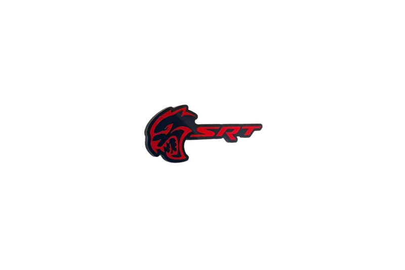 Dodge Challenger trunk rear emblem between tail lights with SRT Hellcat logo (type 3)