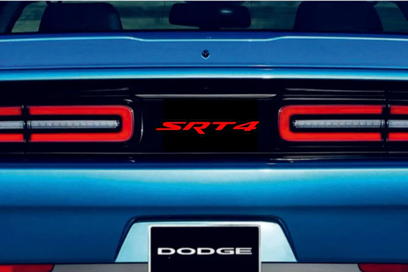 Dodge Challenger trunk rear emblem between tail lights with SRT4 logo - Image 2