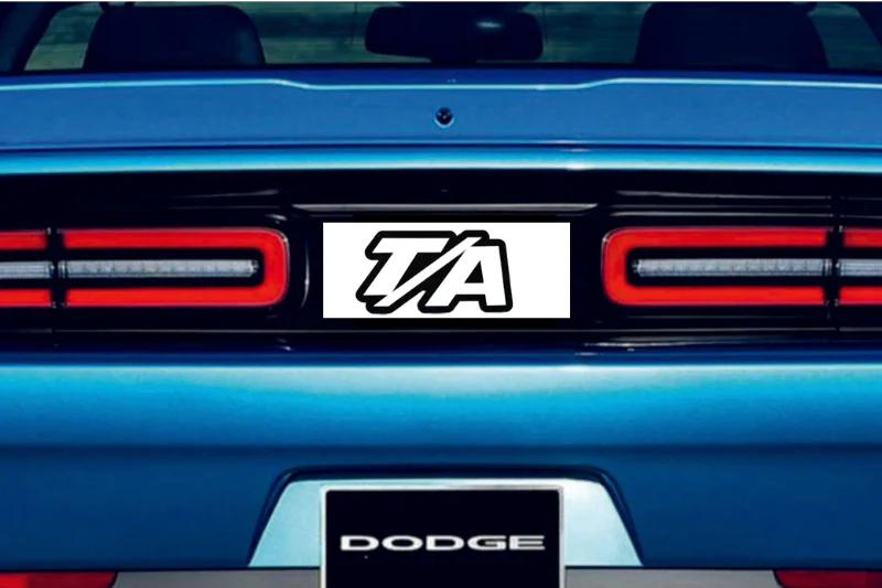 Dodge Challenger trunk rear emblem between tail lights with T/A logo - Image 2