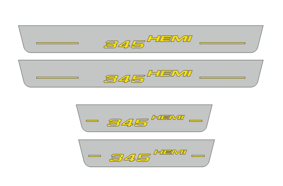 Dodge Charger 2011+ Door Sill Led Plate With 345 HEMI Logo - Image 2