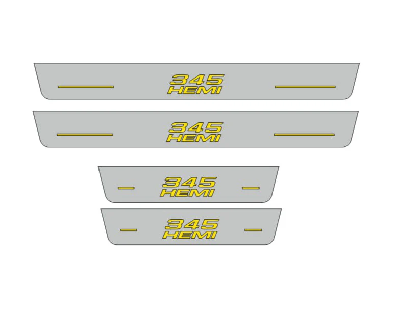 Dodge Charger 2011+ Door Sill Led Plate With 345 HEMI Logo (Type 3)