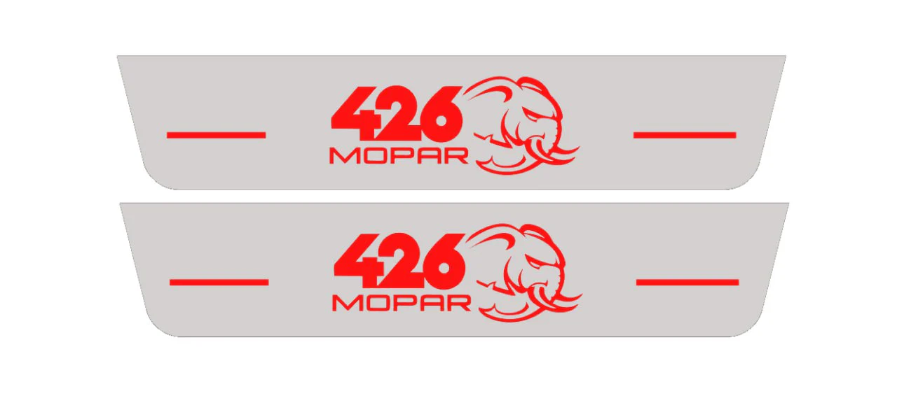 Dodge Charger 2011+ Door Sill Led Plate With 426 Mopar Hellephant Logo - Image 6