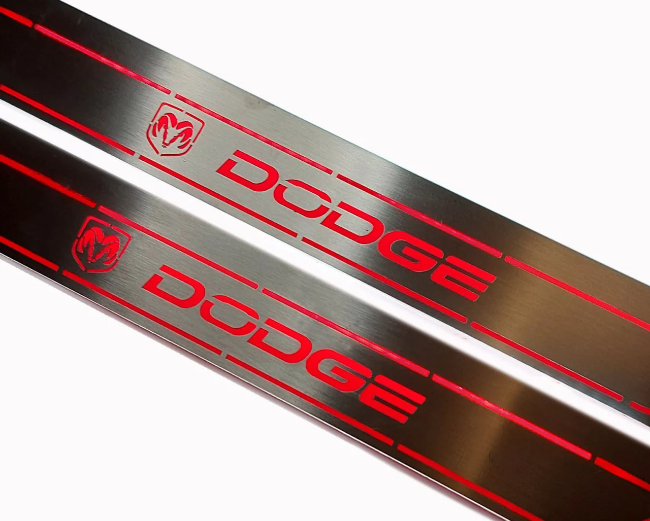 Dodge Charger 2011+ Door Sill Led Plate With DODGE Logo - Image 3