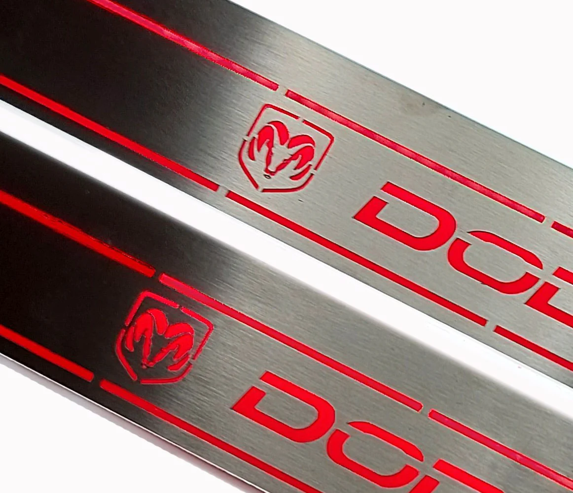 Dodge Charger 2011+ Door Sill Led Plate With DODGE Logo - Image 4