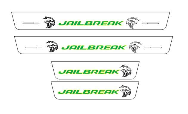 Dodge Charger 2011+ Door Sill Led Plate With JAILBREAK Logo (Type 2)