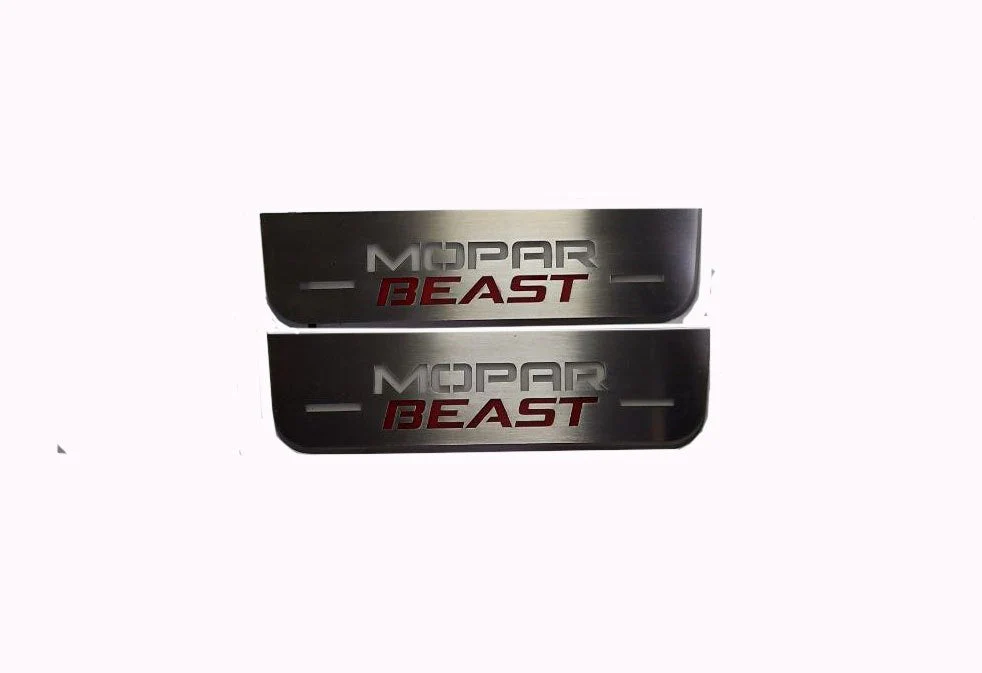 Dodge Charger 2011+ Door Sill Led Plate With MOPAR BEAST Logo - Image 4