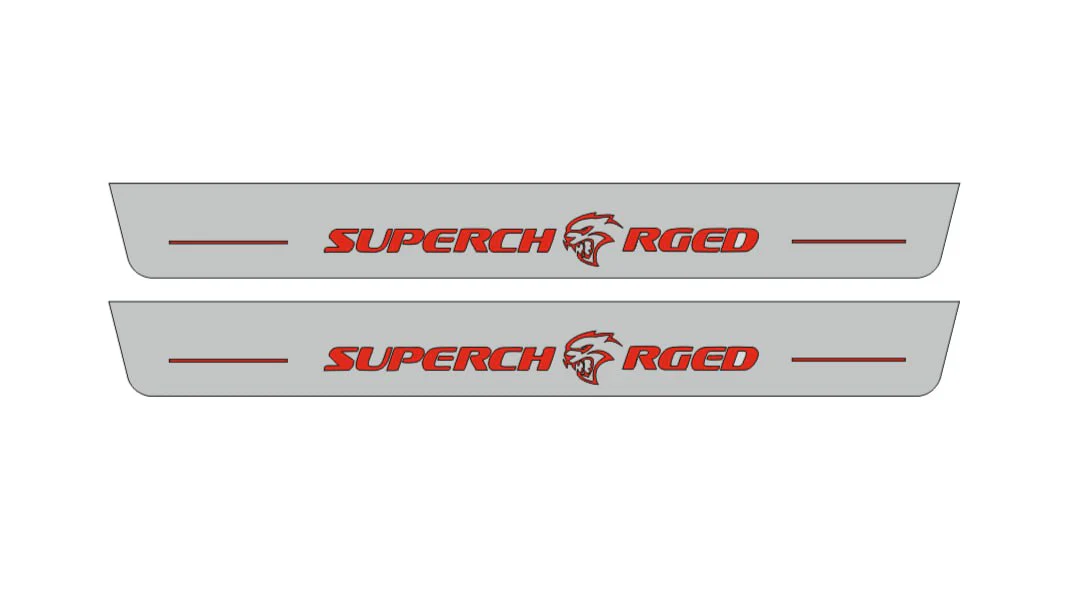 Dodge Charger 2011+ Door Sill Led Plate With Supercharged Logo - Image 2