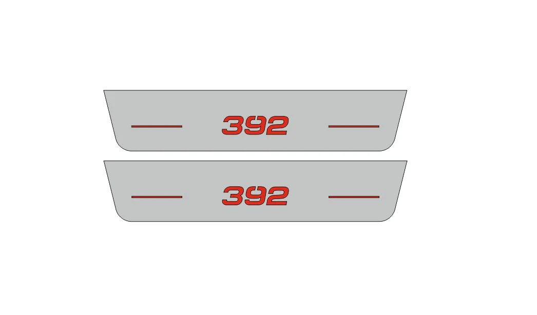 Dodge Charger 2023+ Door Sill Led Plate With 392 SCAT PACK Logo - Image 3