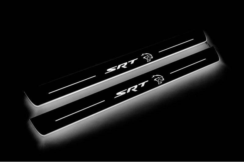 Dodge Charger 2023+ Door Sill Led Plate With Logo SRT Hellcat