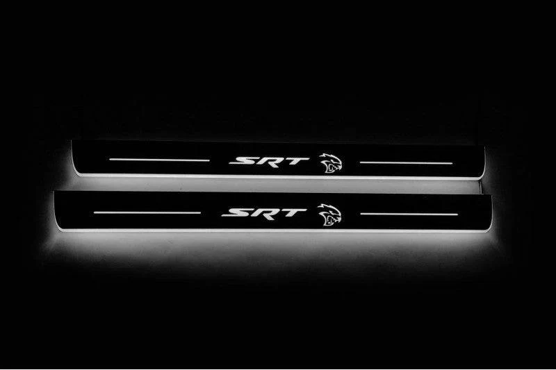 Dodge Charger 2023+ Door Sill Led Plate With Logo SRT Hellcat - Image 2