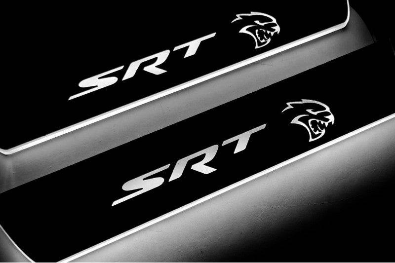 Dodge Charger 2023+ Door Sill Led Plate With Logo SRT Hellcat - Image 7