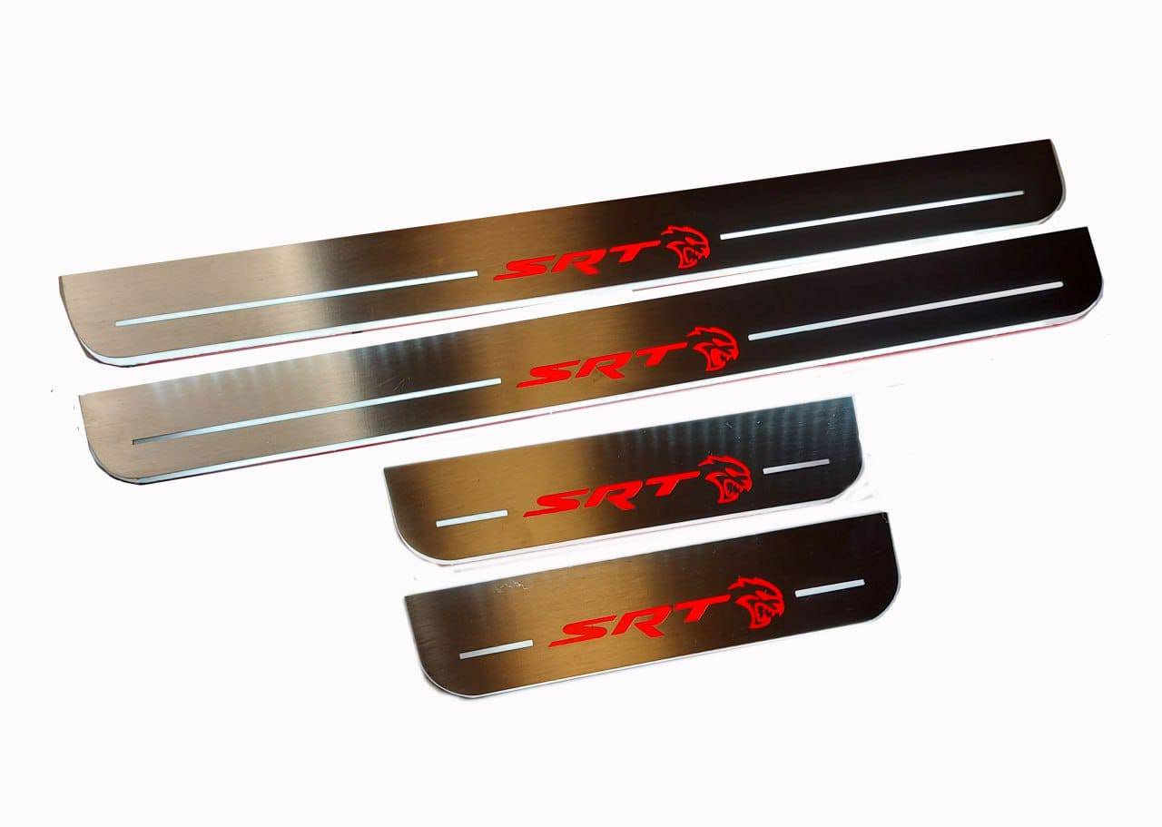 Dodge Charger 2023+ Door Sill Led Plate With SRT HELLCAT Logo