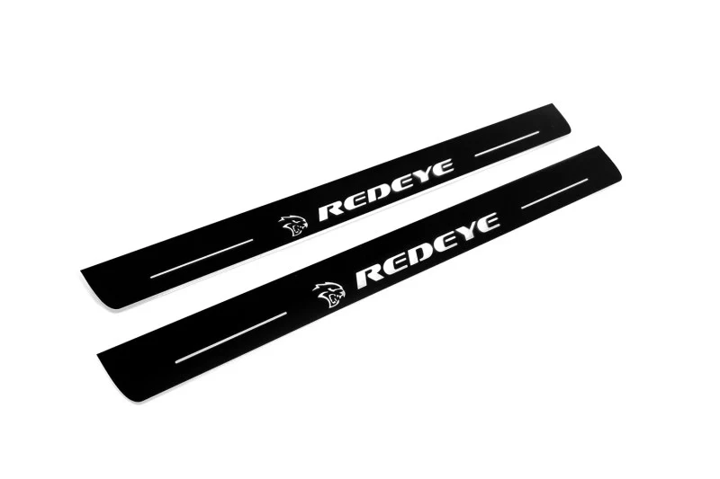 Dodge Charger 2011+ Door Sill Led Plate With SRT REDEYE Logo