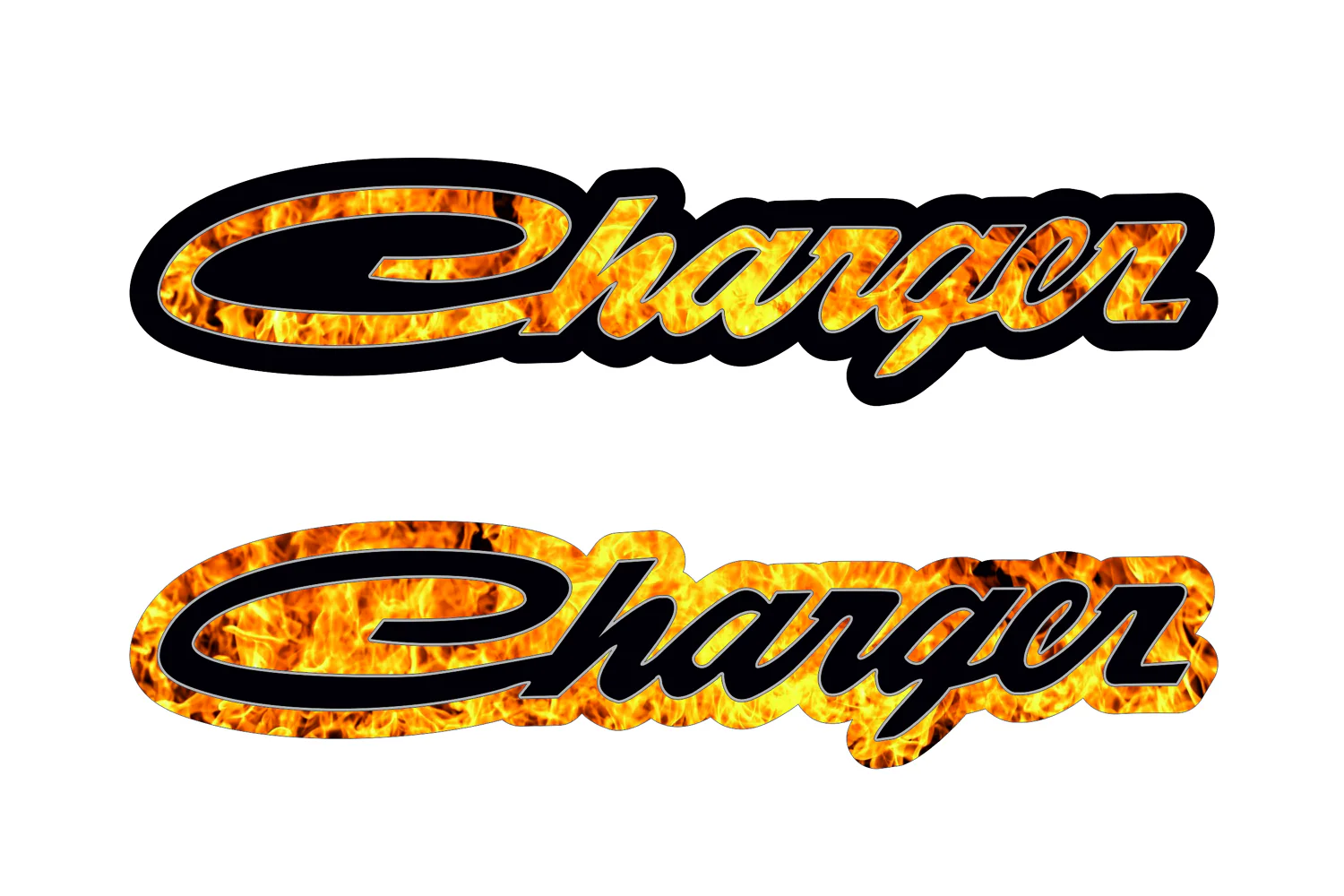 Dodge Charger Radiator grille emblem with Charger Fire logo - Image 4