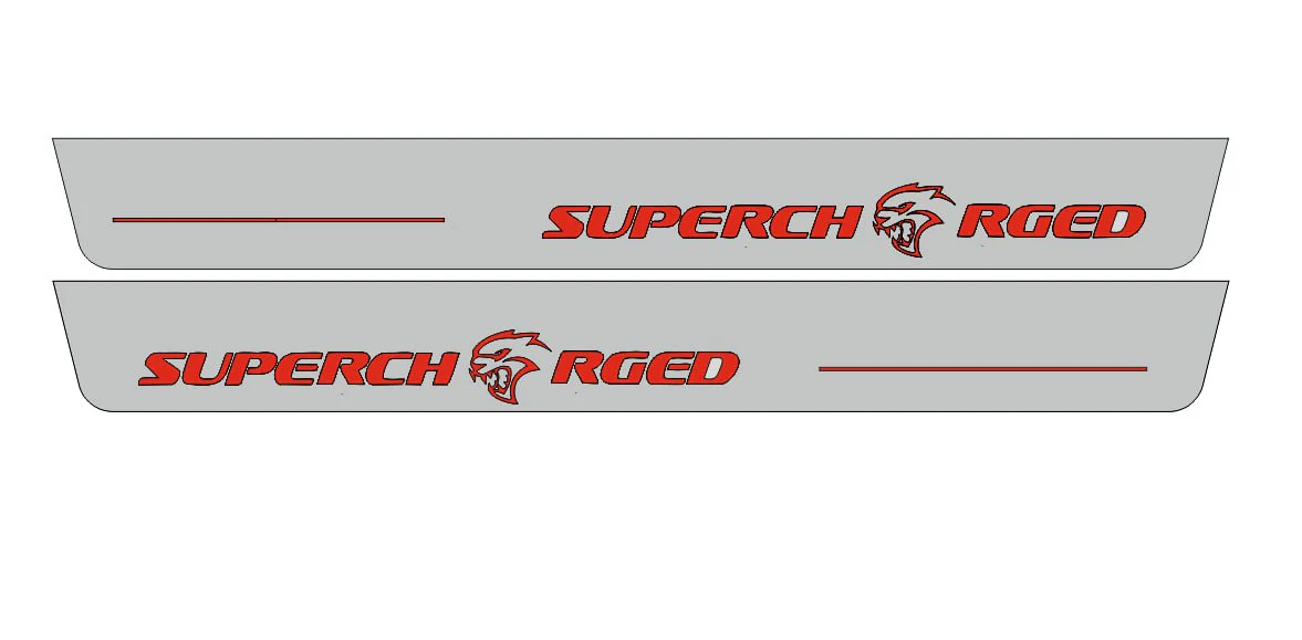Dodge Durango 2011+ Door Sill Led Plate With Supercharged Logo (type 2) - Image 2