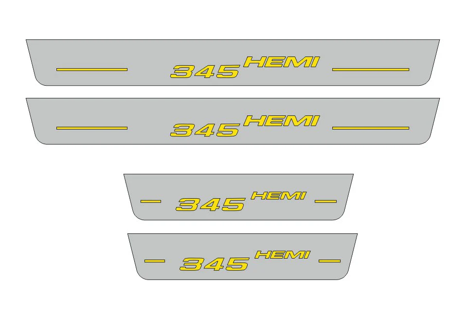 Dodge Durango III 2011+ Door Sill Led Plate With 345 HEMI Logo