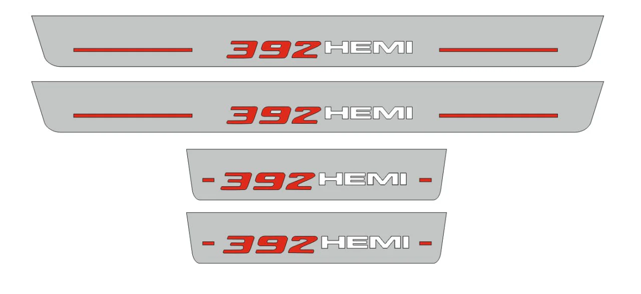 Dodge Durango III 2011+ Door Sill Led Plate With 392 HEMI Logo