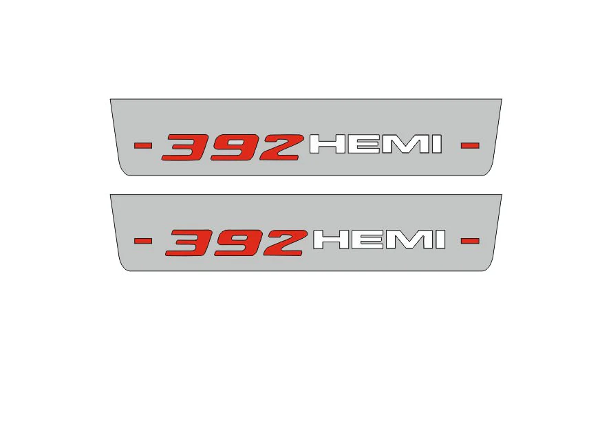 Dodge Durango III 2011+ Door Sill Led Plate With 392 HEMI Logo - Image 3