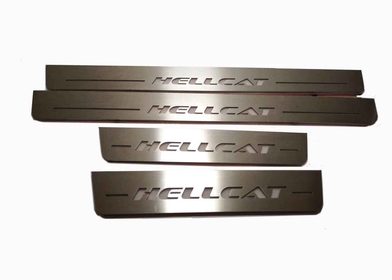 Dodge Durango III 2011+ Door Sill Led Plate With HELLCAT Logo