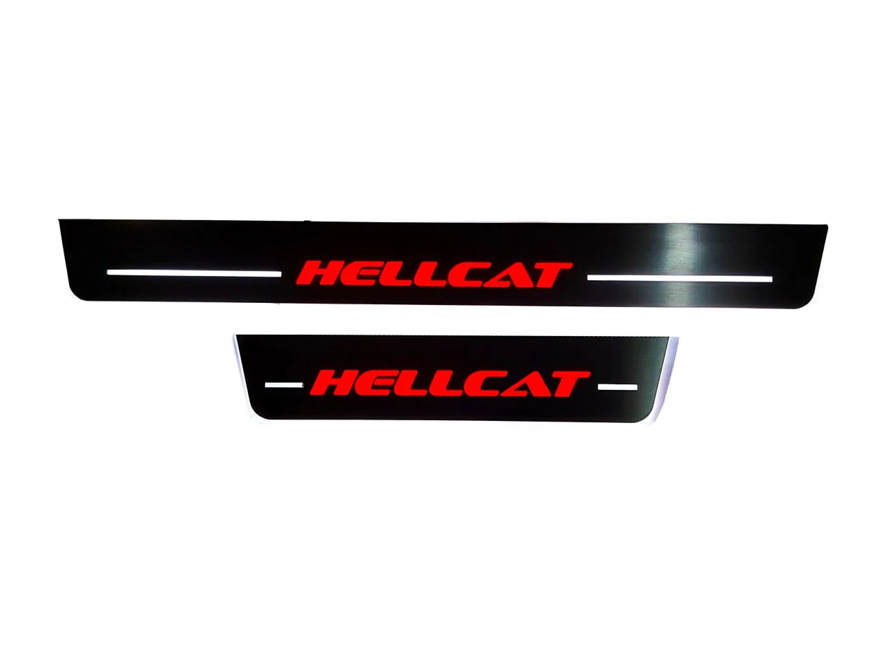 Dodge Durango III 2011+ Door Sill Led Plate With HELLCAT Logo - Image 7