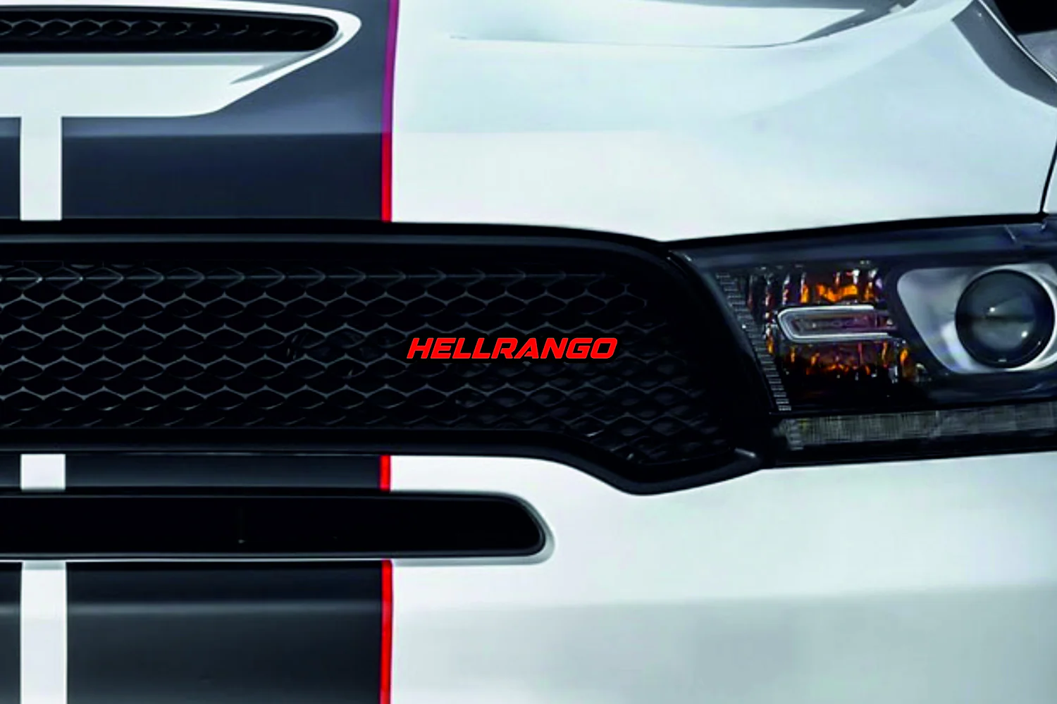 Dodge Durango Radiator grille emblem with Hellrango logo - Image 2