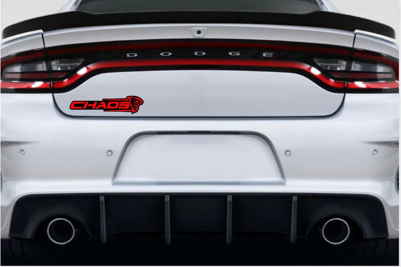Dodge Emblem & Badge Set - Grille and Tailgate Chaos logo (Type 2) - Image 3