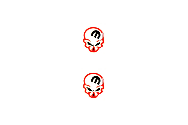 Dodge Emblem & Badge Set - Grille and Tailgate Mopar Skull logo (Type 4)