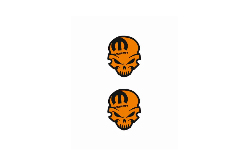 Dodge Emblem & Badge Set - Grille and Tailgate Mopar Skull logo (Type 9)