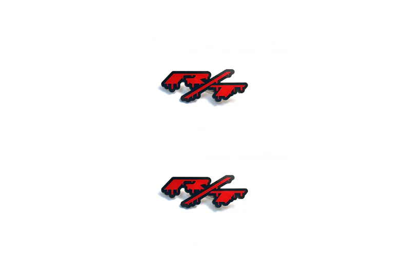 Dodge Emblem & Badge Set - Grille and Tailgate R/T Blood logo (Big Size)