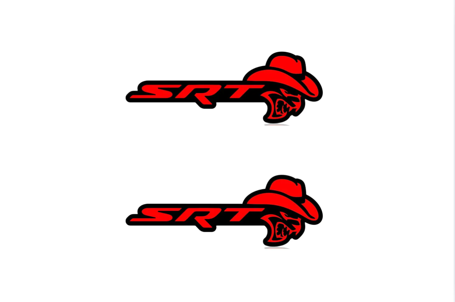 Dodge Emblem & Badge Set - Grille and Tailgate SRT Hellcat Cowboy logo