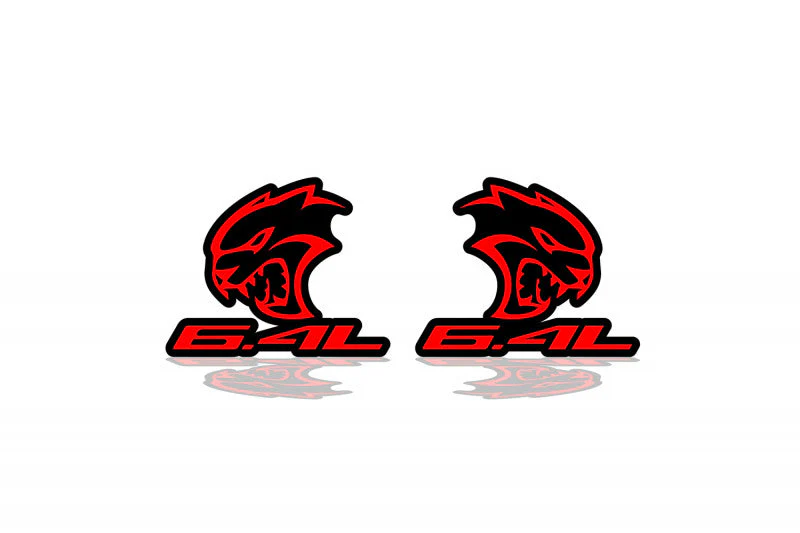 Dodge Emblem & Badges set with Hellcat 6.4L logo - Image 2
