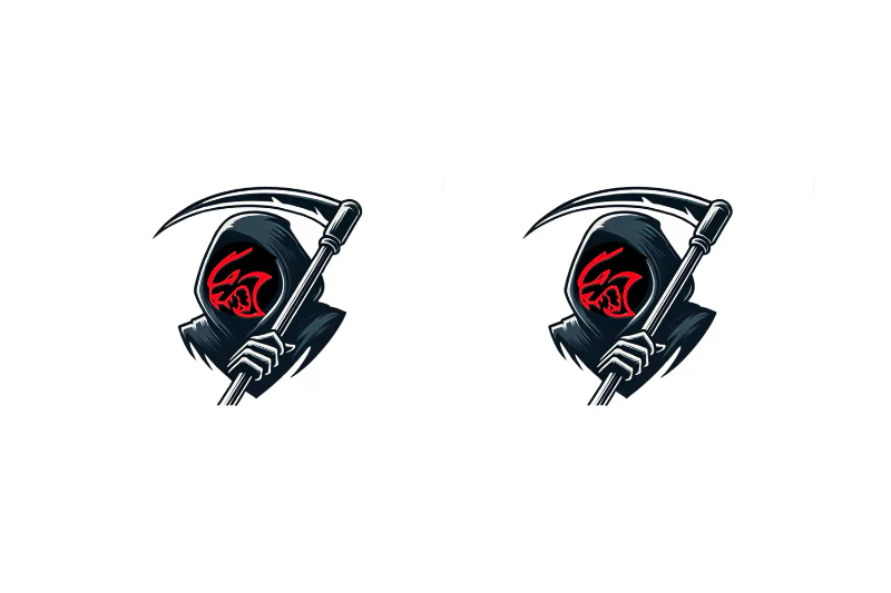 Dodge Emblem & Badges set with Hellcat Grim Reaper logo - Image 3