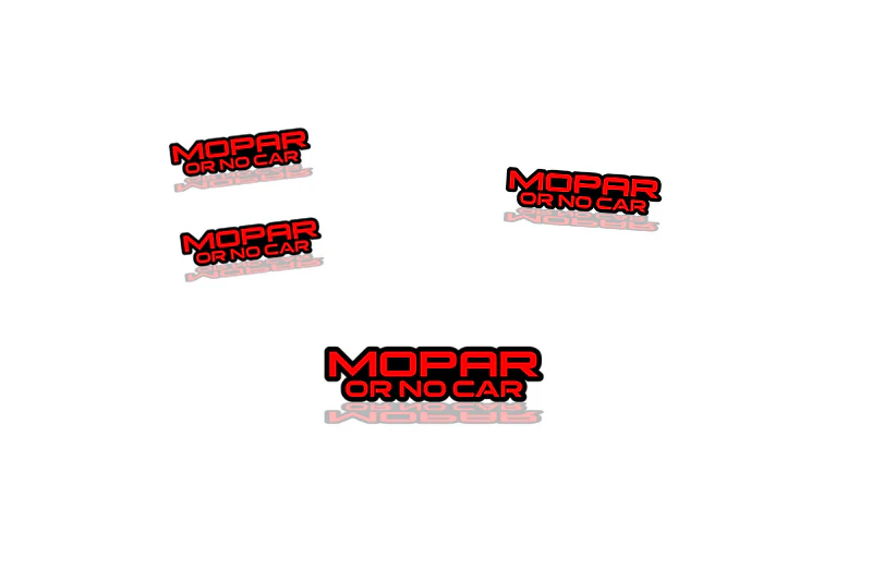 Dodge Emblem & Badges set with Mopar or No Car logo