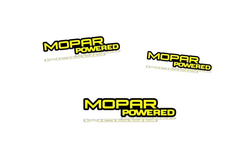 Dodge Emblem & Badges set with Mopar Powered logo