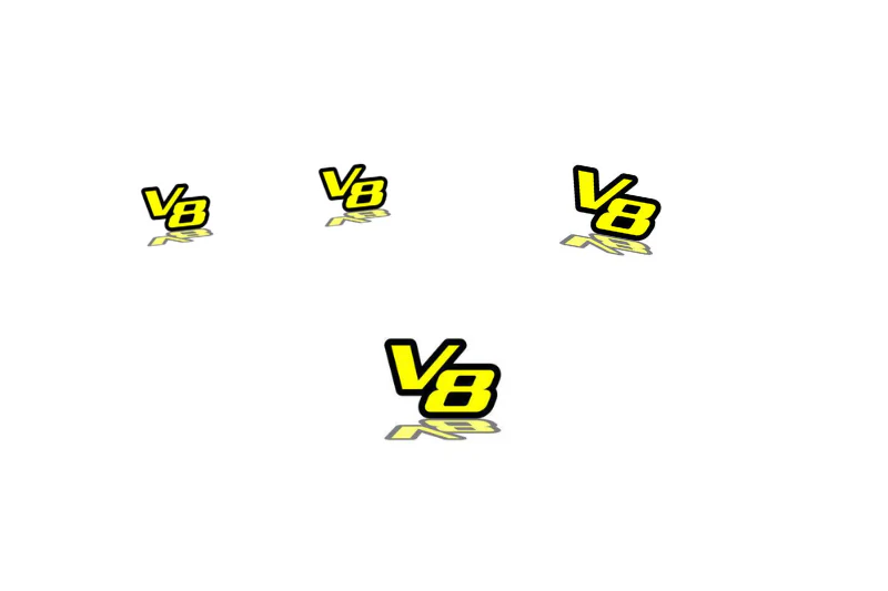 Dodge Emblem & Badges set with V8 logo