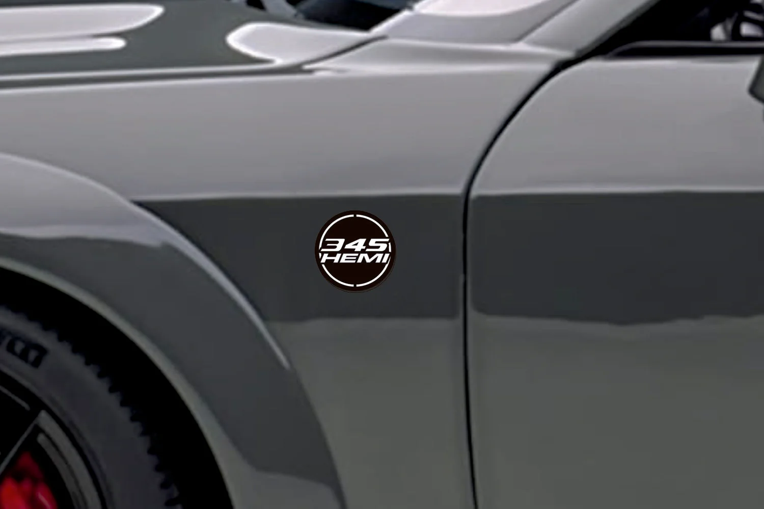 DODGE emblem for fenders with 345 HEMI logo (Type 4) - Image 2