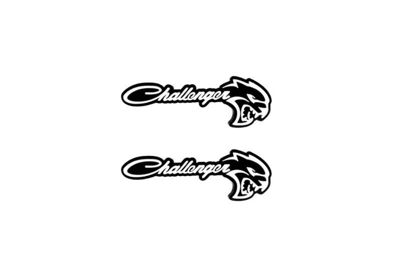 Dodge emblem for fenders with Challenger + Hellcat logo