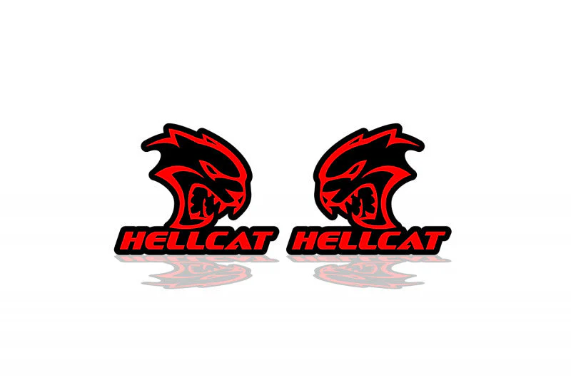 DODGE emblem for fenders with Hellcat + text Hellcat logo