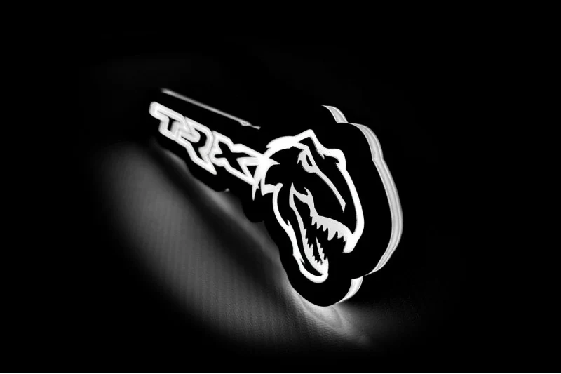Dodge Illuminated LED Radiator Grille Emblems and Badges with TRX + Tirex logo - Image 8