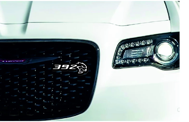 Dodge Illuminated LED Radiator Grille Emblems and Badges with 392 Hellcat logo - Image 2