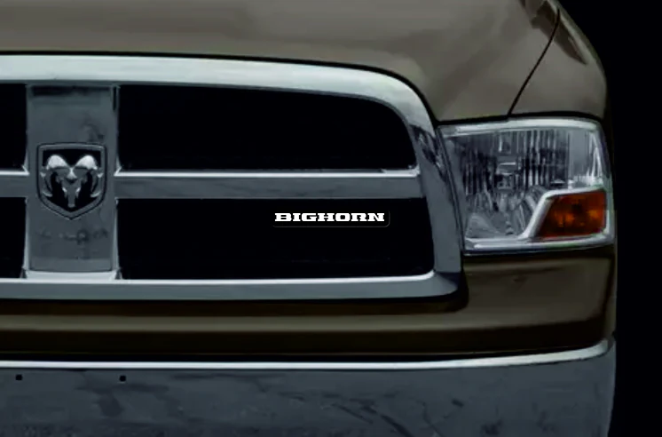 Dodge Illuminated LED Radiator Grille Emblems and Badges with Bighorn logo - Image 2