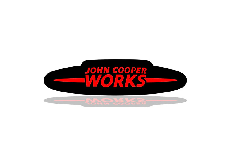 Mini Illuminated LED Radiator Grille Emblems and Badges with John Cooper Works logo - Image 3