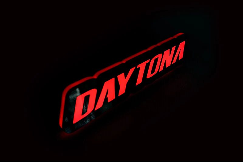Dodge Illuminated LED Radiator Grille Emblems and Badges with Daytona logo