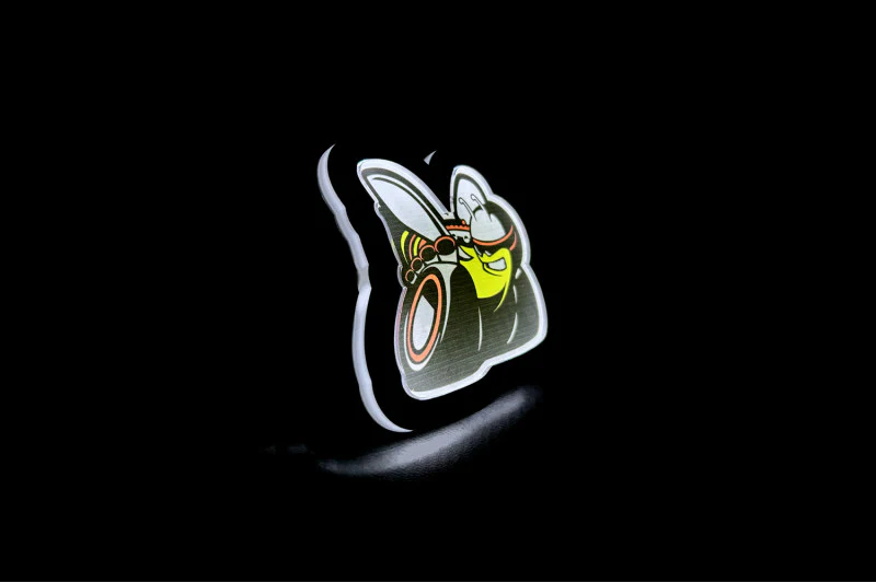 Dodge Illuminated LED Radiator Grille Emblems and Badges with Scatpack (type 2) logo